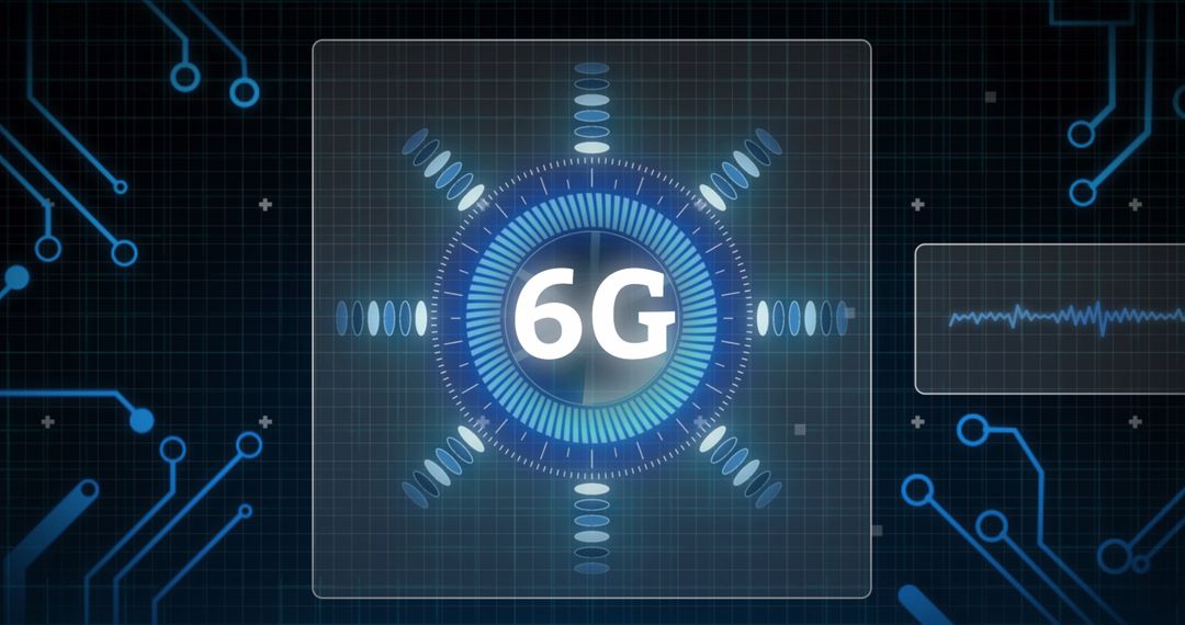 6G Technology Concept with Digital Interface