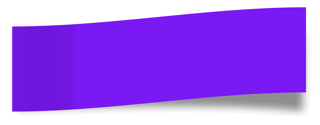 Abstract Purple Wave Shape on Transparent Background