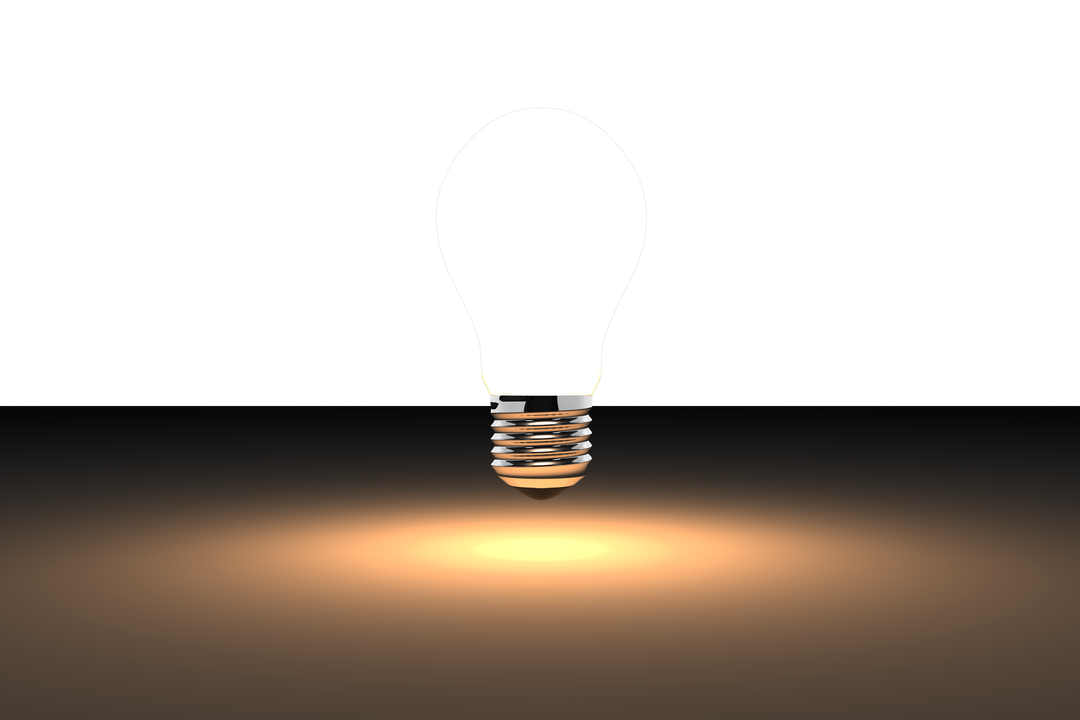 Illuminated Light Bulb on Transparent Isolated Mockup - Download Free Stock Images Pikwizard.com