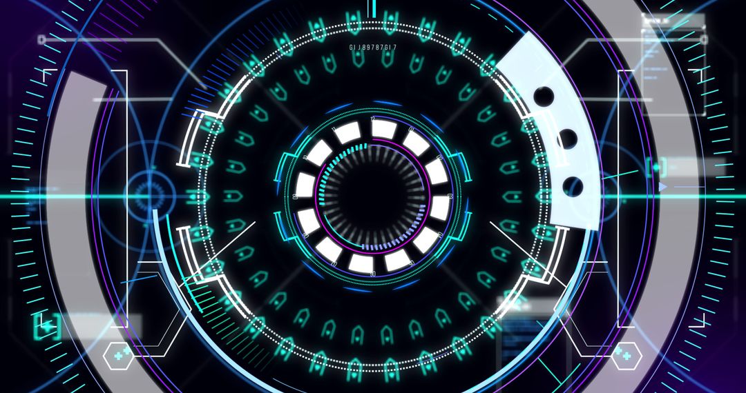 Futuristic Digital Interface with Virtual Scanning Technology