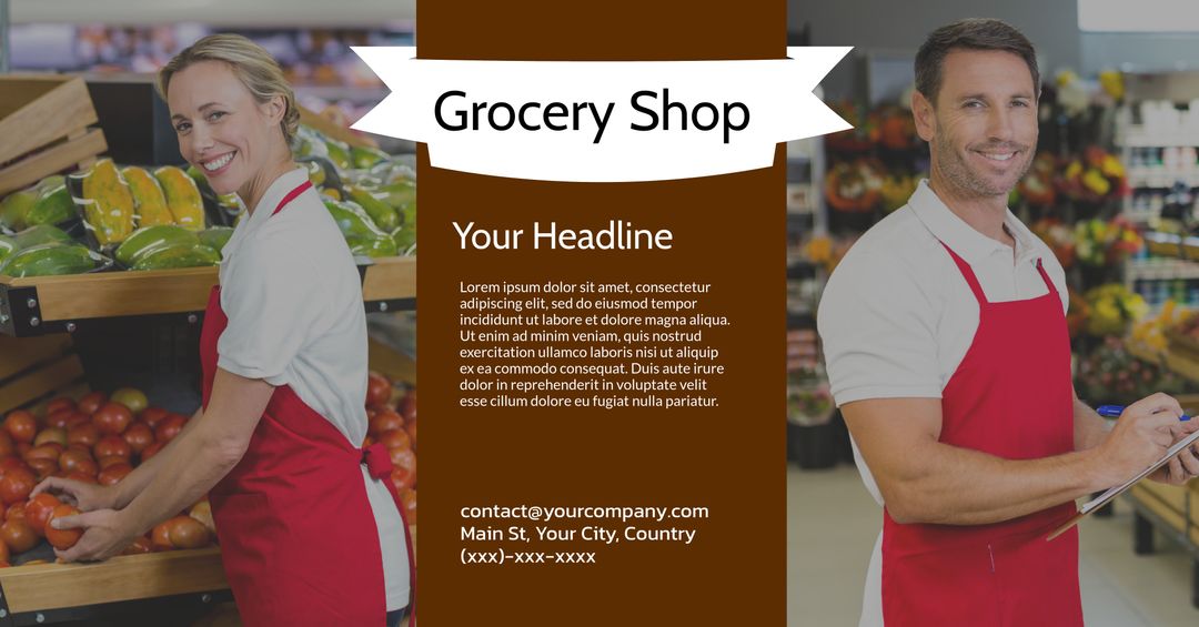 Cheerful Grocery Store Employees Promote Friendly Shopping Experience
