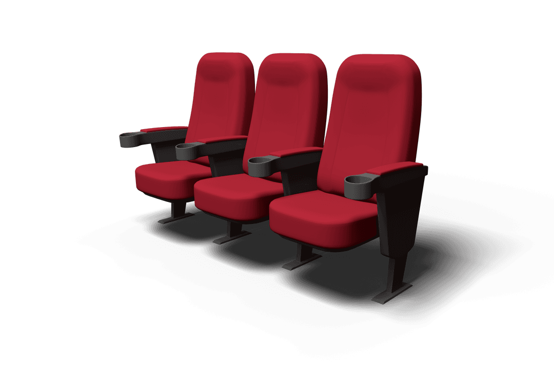 Cinema Seats Illustration with Transparent Background for Entertainment Design