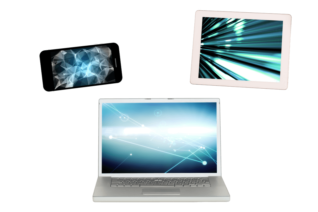Digital Device Illustration on Transparent Background