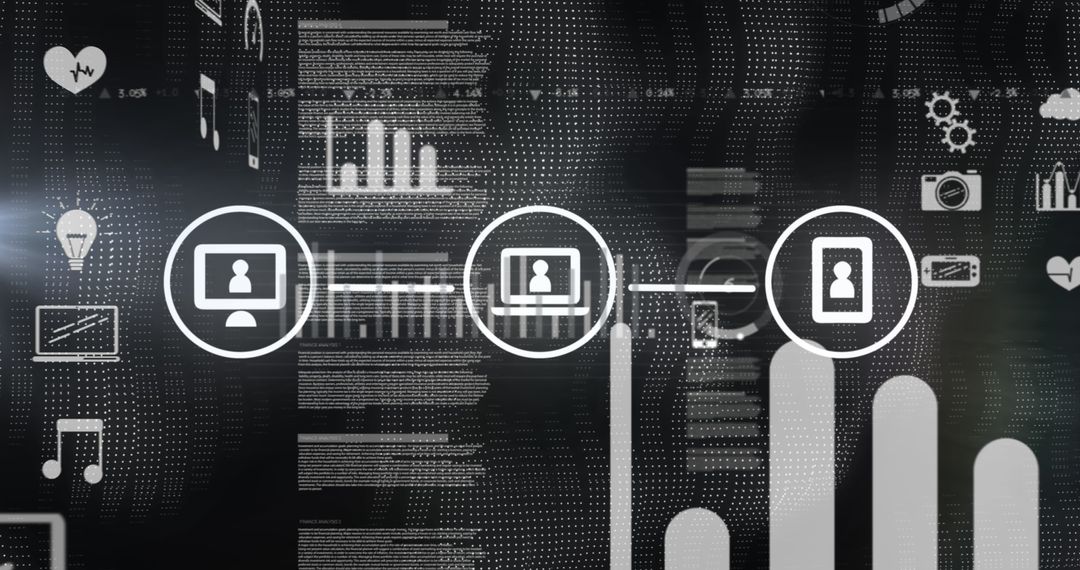 Futuristic Digital Network Interface Animation