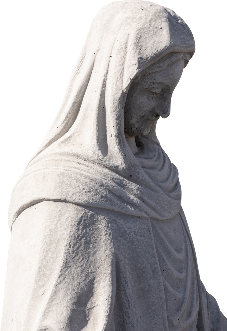 Weathered Virgin Mary Sculpture on Transparent Background - Download Free Stock Images Pikwizard.com