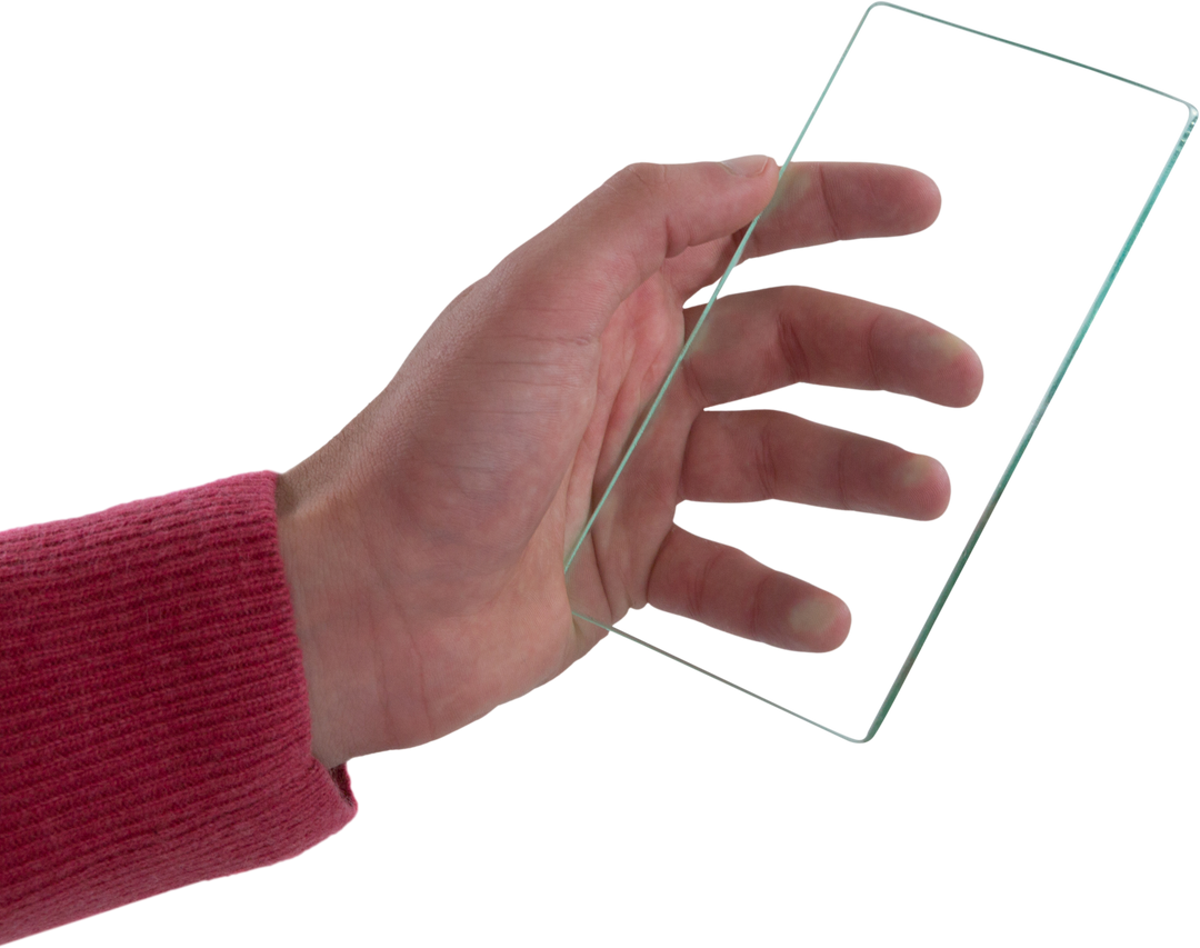 Man Holding Transparent Glass Mobile Phone Concept Isolated On White - Download Free Stock Images Pikwizard.com