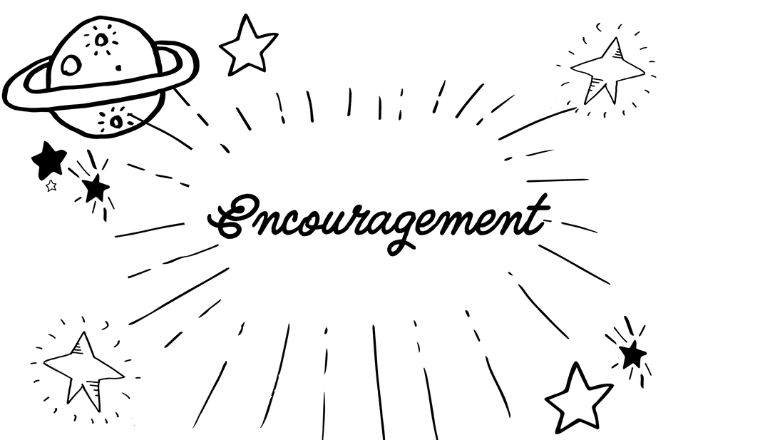 Transparent PNG Stars and Planet Encouragement Phrase