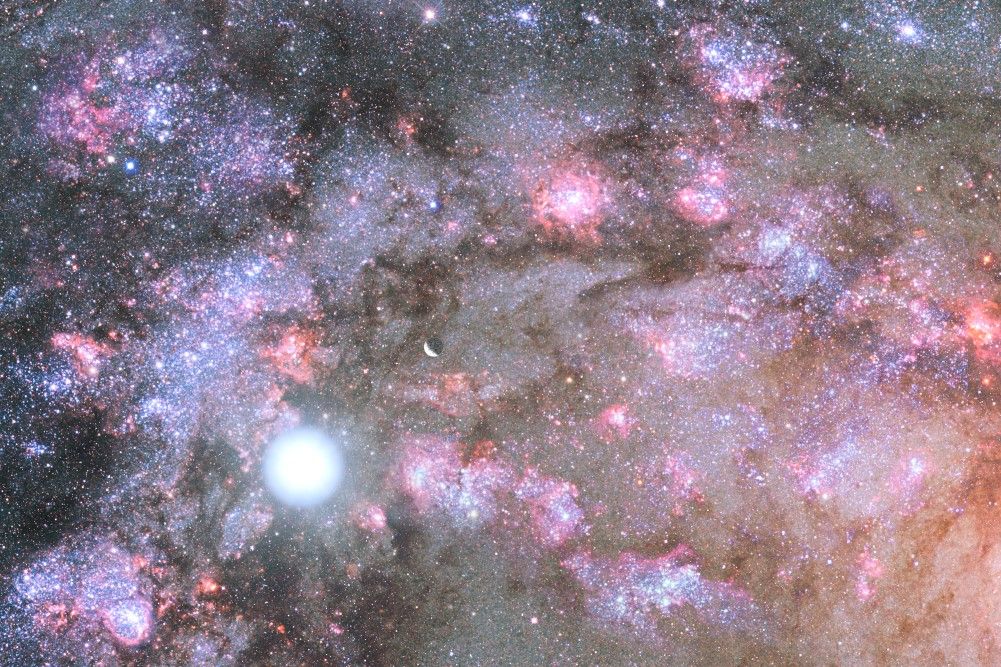 Early Stages of Massive Galaxy Construction Captured by NASA - Free Images, Stock Photos and Pictures on Pikwizard.com