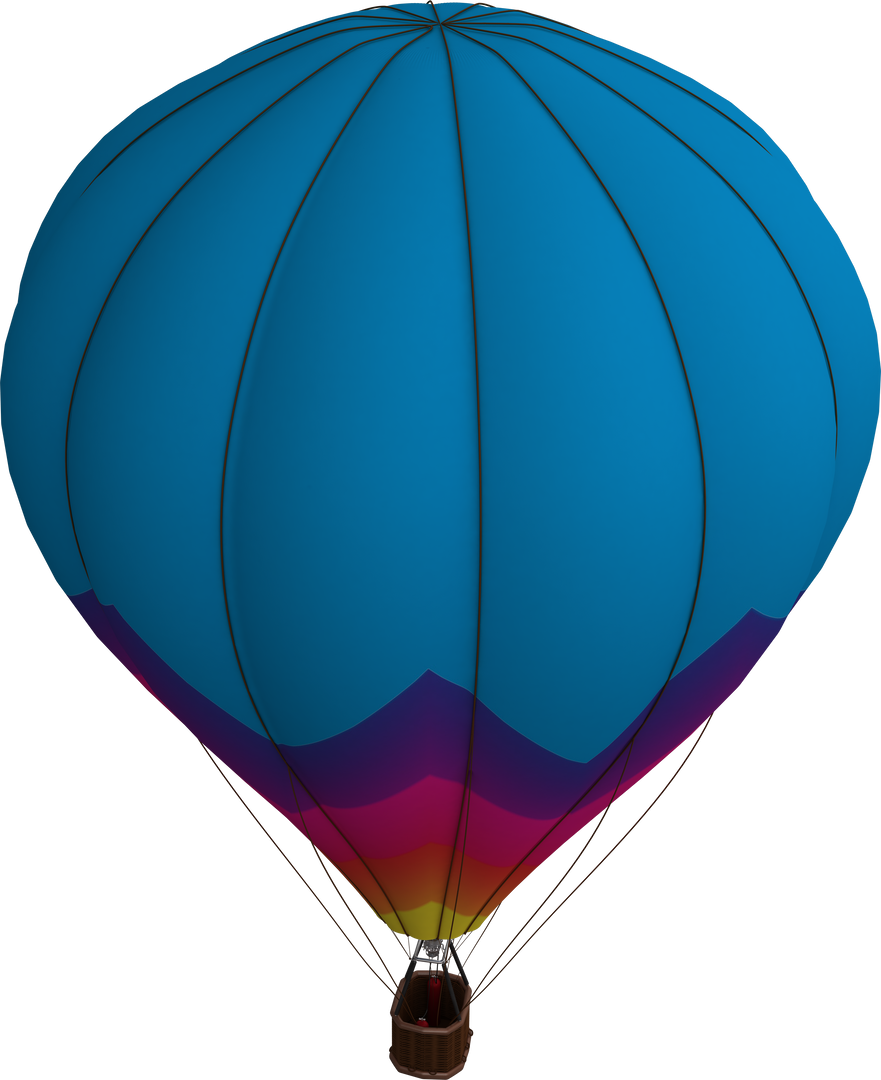 Colorful Hot Air Balloon Isolated with Transparent Background for Travel and Adventure - Download Free Stock Images Pikwizard.com