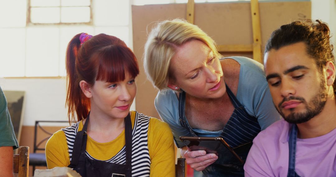 Collaborative Workshop Group Engaged in Creative Project Discussion