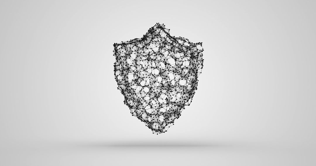 Abstract Digital Shield Representing Cybersecurity