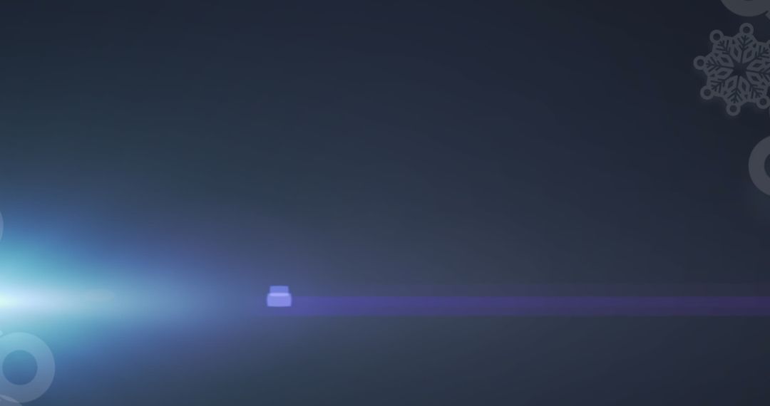 Snowflake Patterns on Blue Background with Light Spot