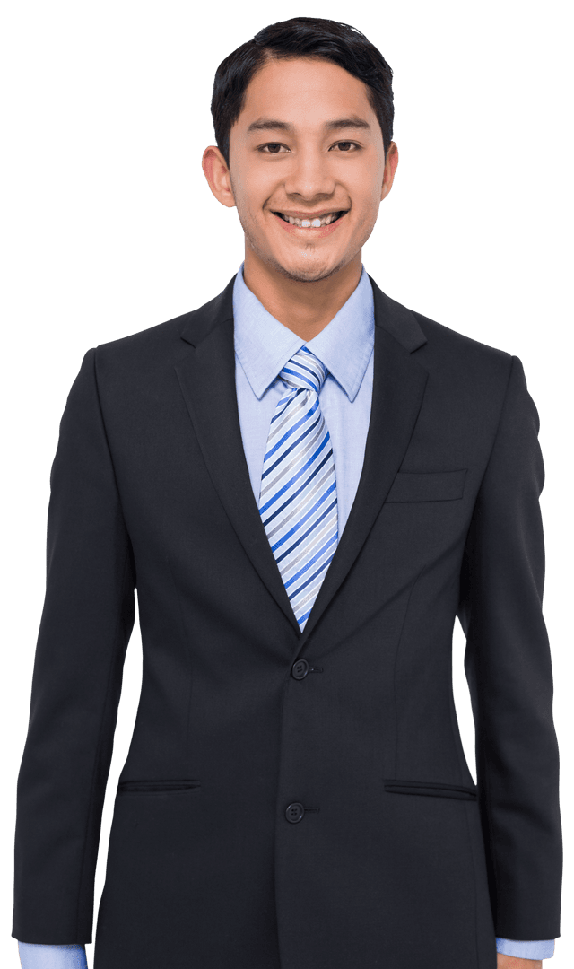 Smiling Businessman on Transparent Background Ready for Professional Projects