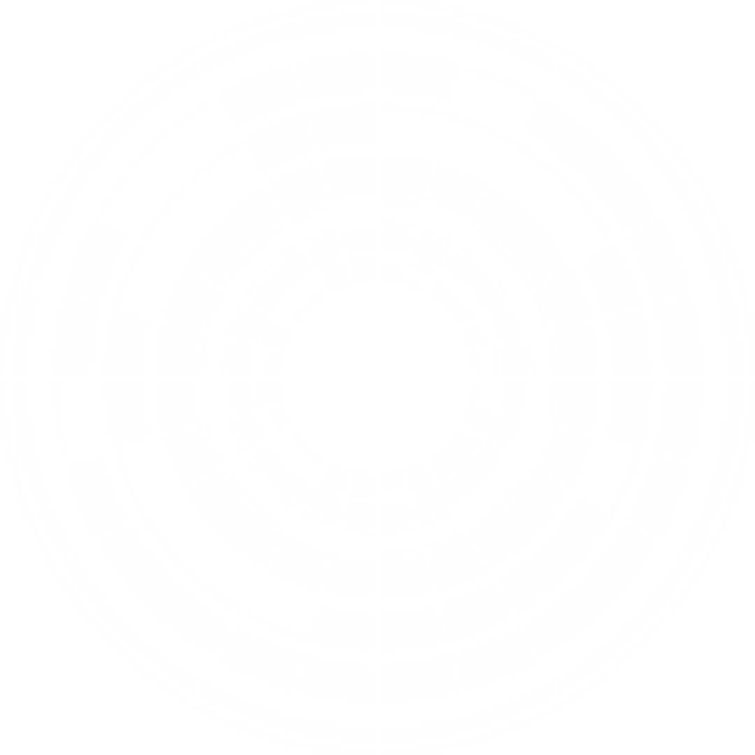 White Circular Mosaic Abstraction on Transparent Background