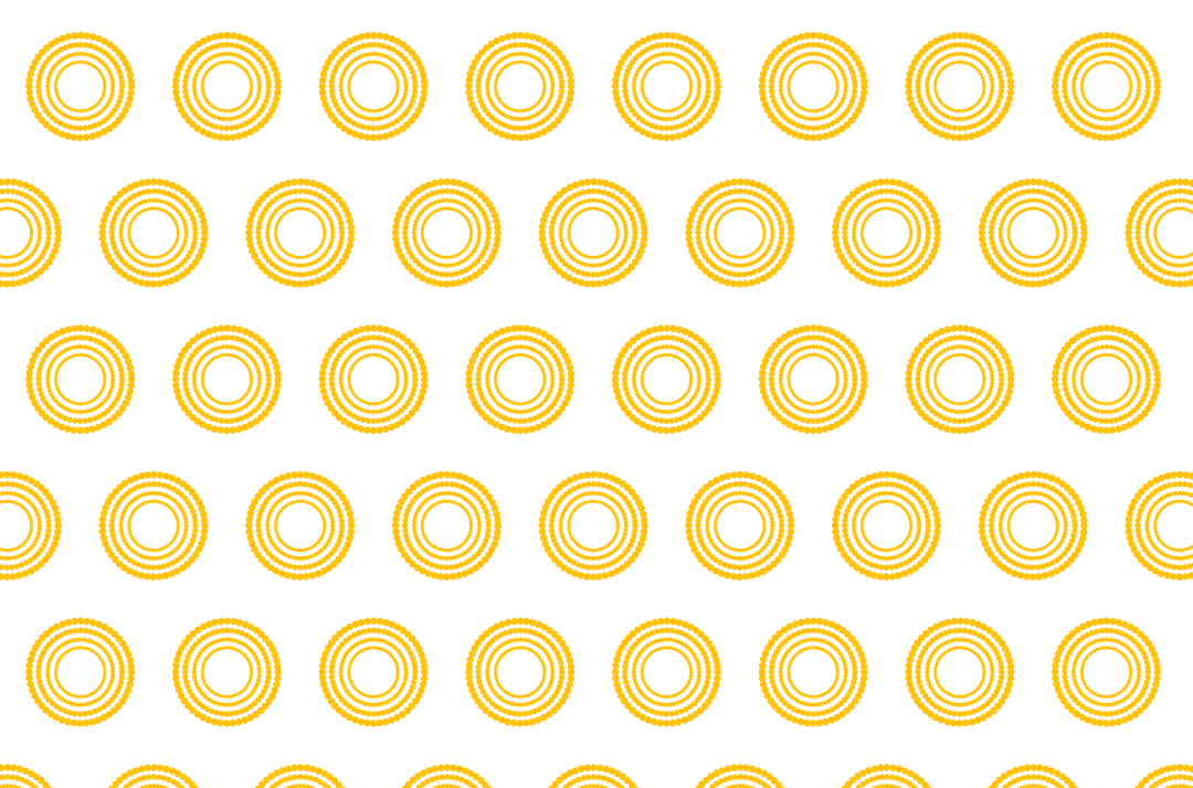 Seamless Yellow Circles Pattern on Transparent Background