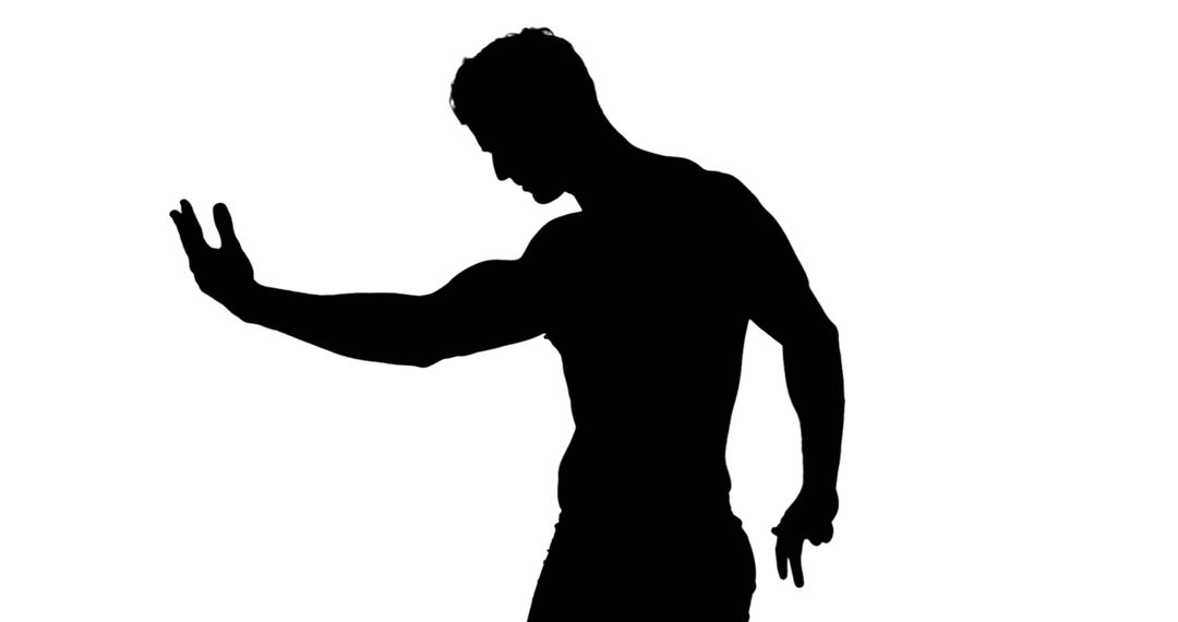 Silhouette of Man Dancing with Graceful Hand Gestures - Free Images, Stock Photos and Pictures on Pikwizard.com