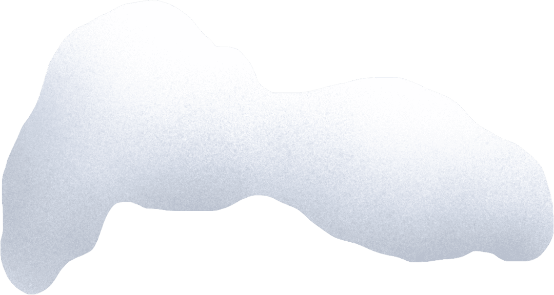 Transparent Snow Cloud Illustration for Christmas Art Projects