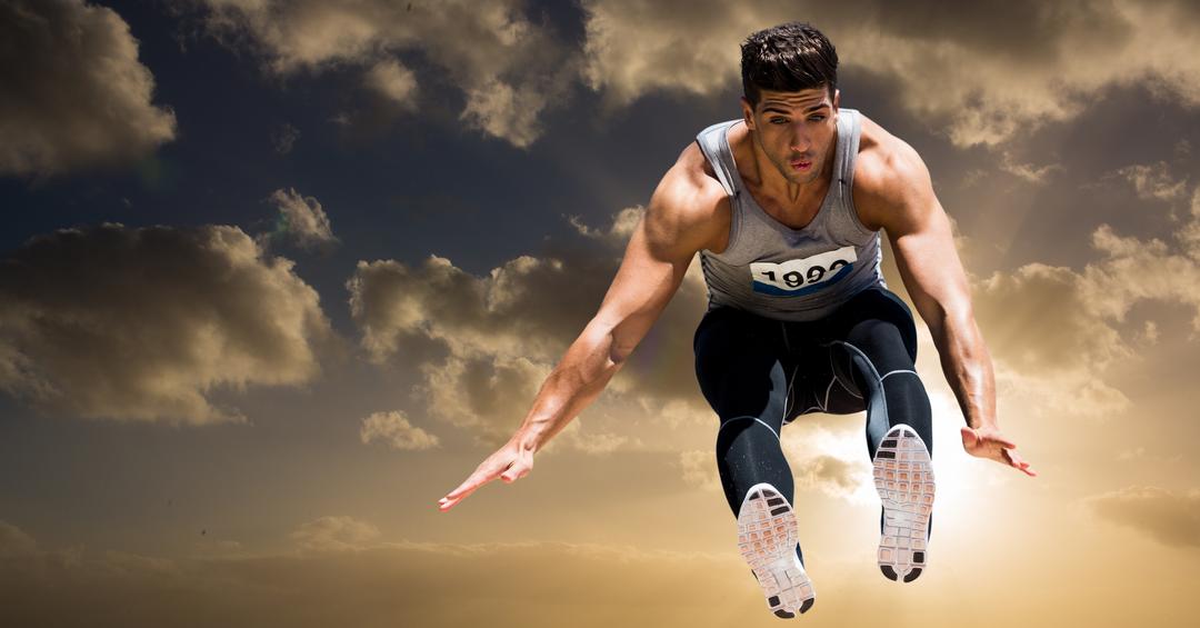 Athlete Practicing High Jump Against Dramatic Sky - Free Images, Stock Photos and Pictures on Pikwizard.com