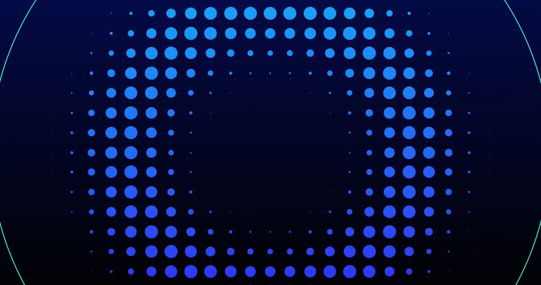 Abstract Blue Dot Pattern with Digital Movement Concept