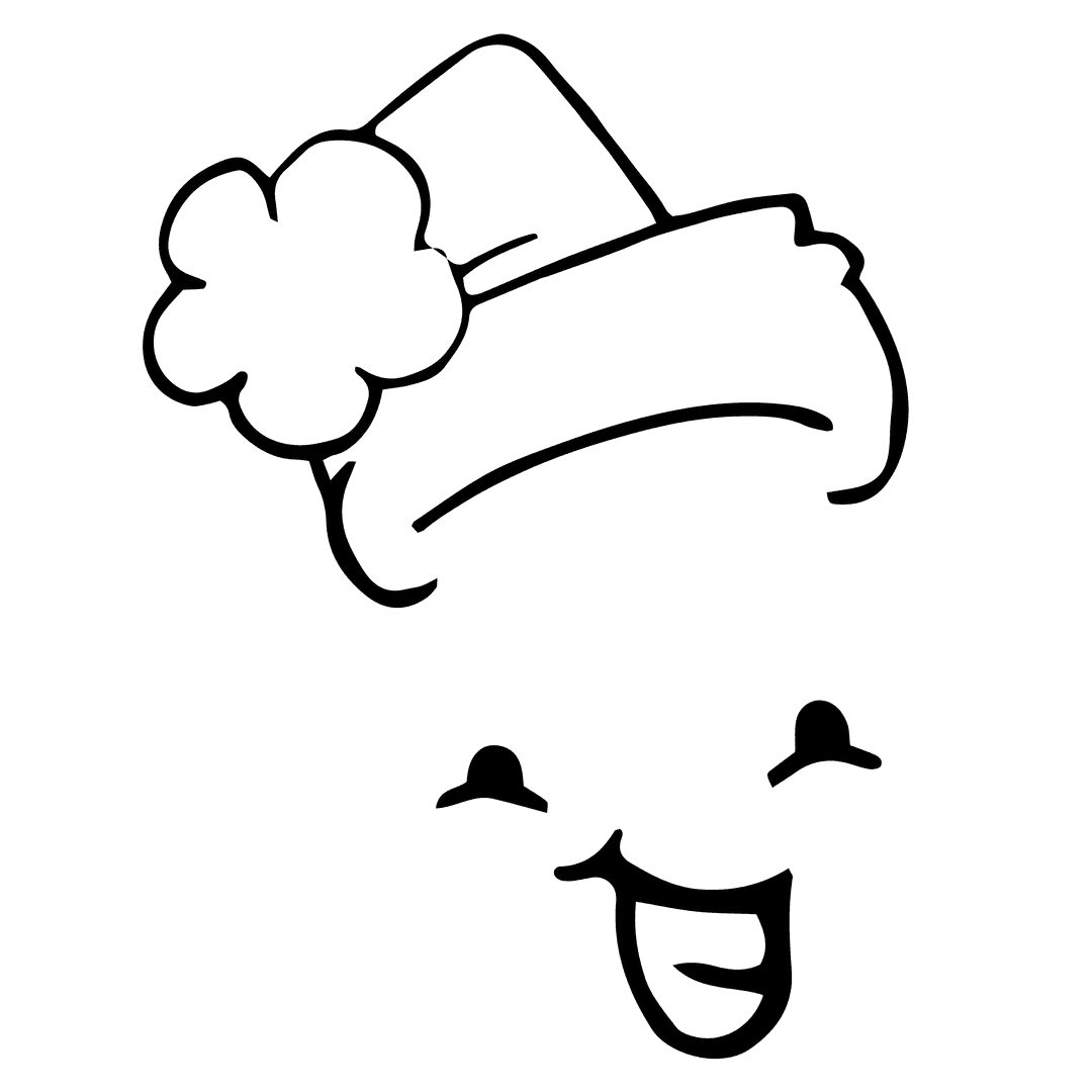 Cheerful Santa Claus Illustration on Transparent Background