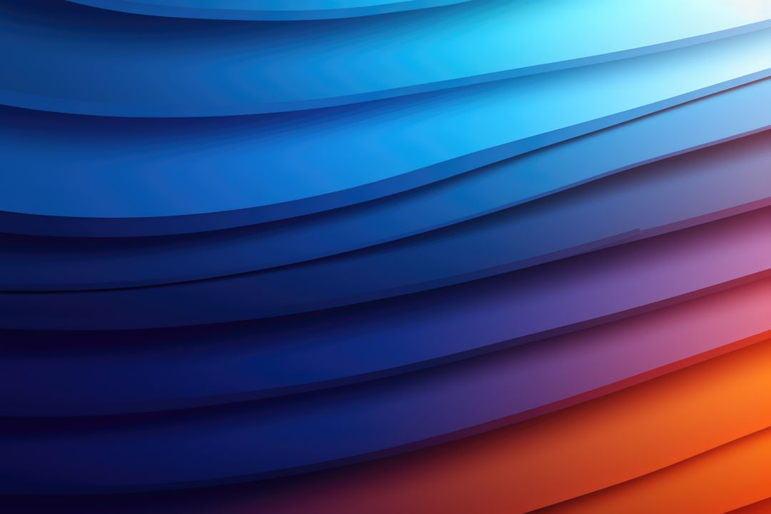 Abstract Gradient Waves in Modern Blue and Orange Colors - Free Images, Stock Photos and Pictures on Pikwizard.com