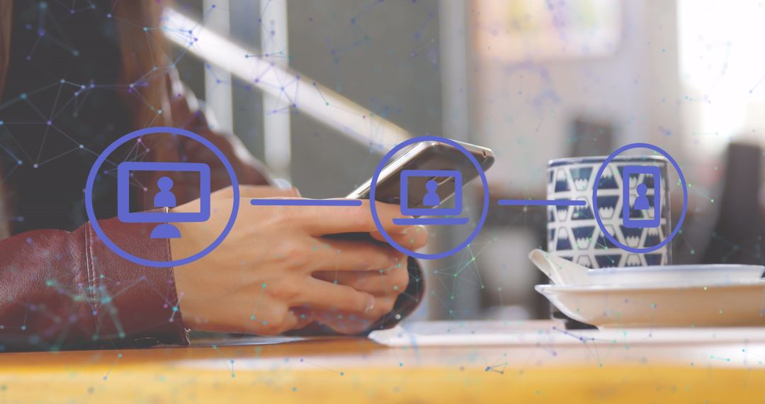 Data Network Concept Over Man Using Smartphone