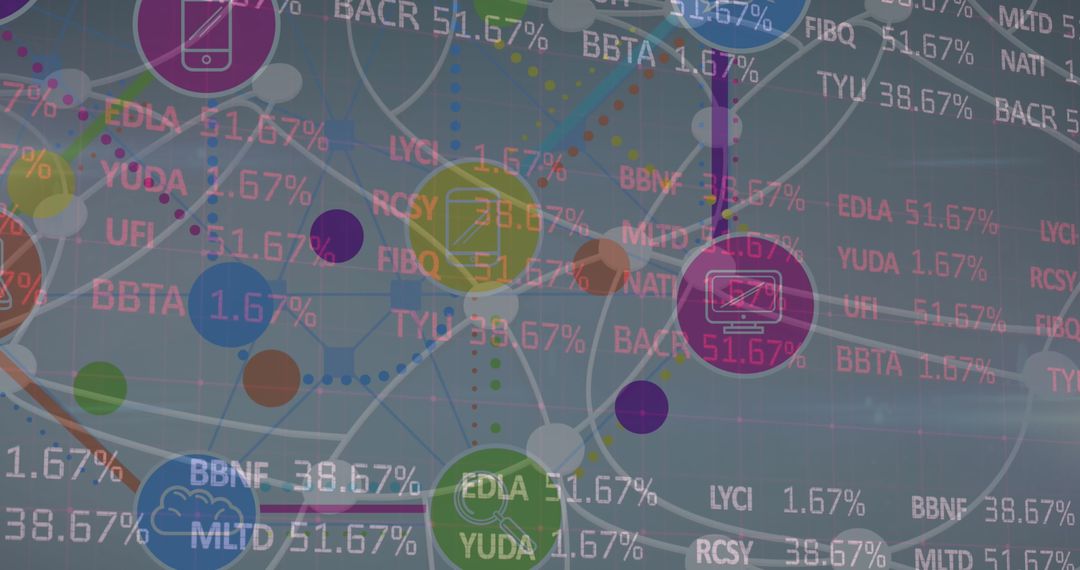 digital data visualization with colorful network connections - Free Images, Stock Photos and Pictures on Pikwizard.com