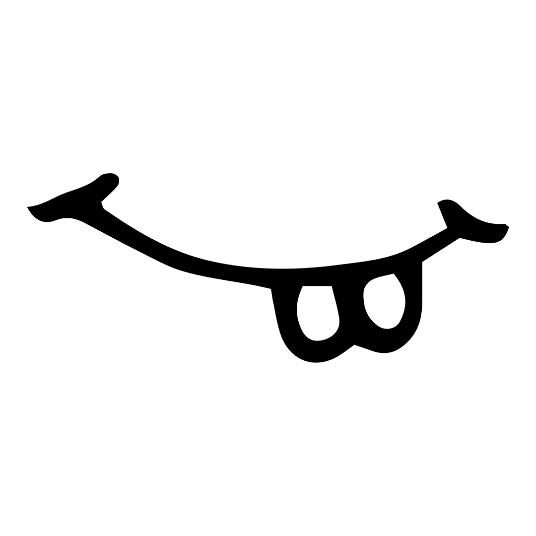 Transparent Smiling Buck Teeth Drawing on Transparent Background