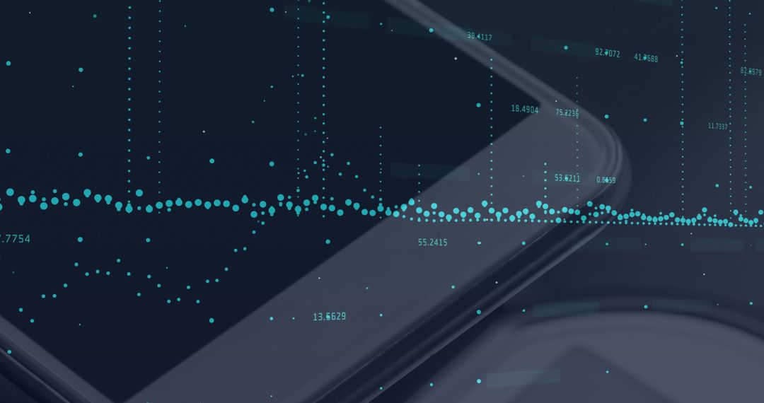digital data visualization over smartphone interface - Free Images, Stock Photos and Pictures on Pikwizard.com