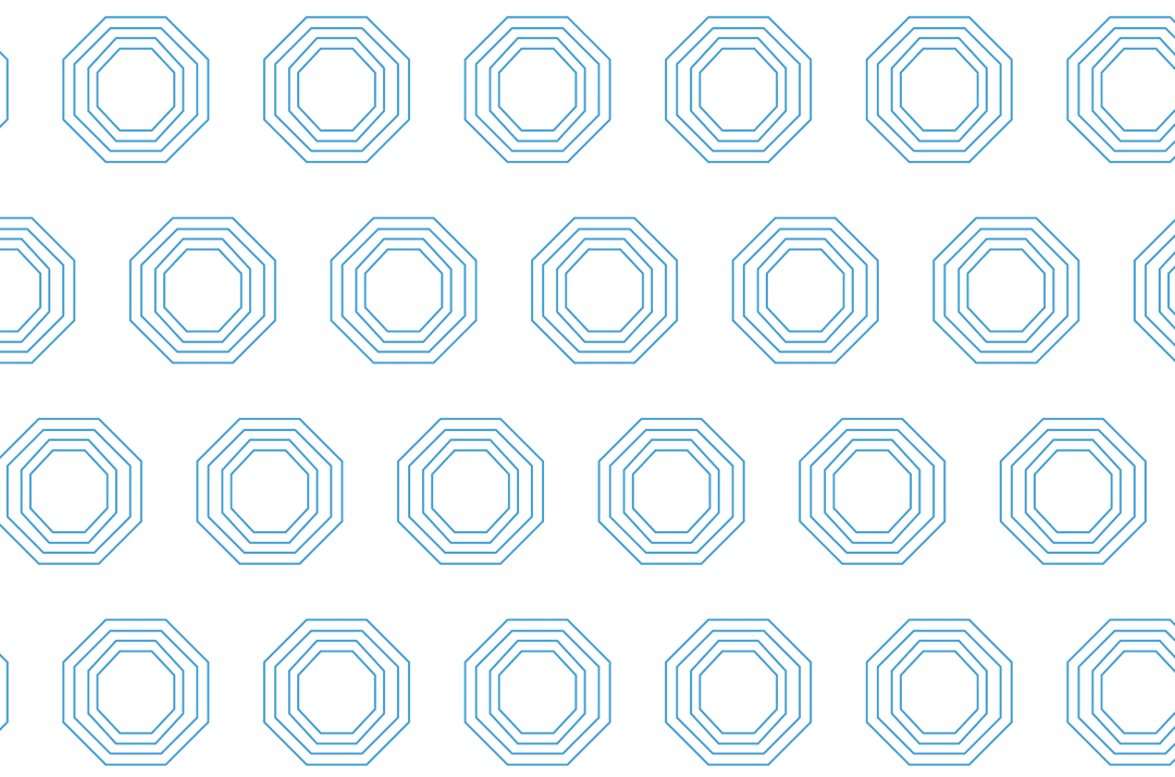 Pattern of Blue Octagons on Transparent Background