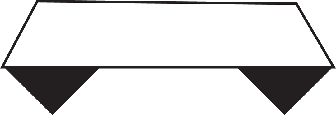 Minimalist Black and White Banner Template on Transparent Background