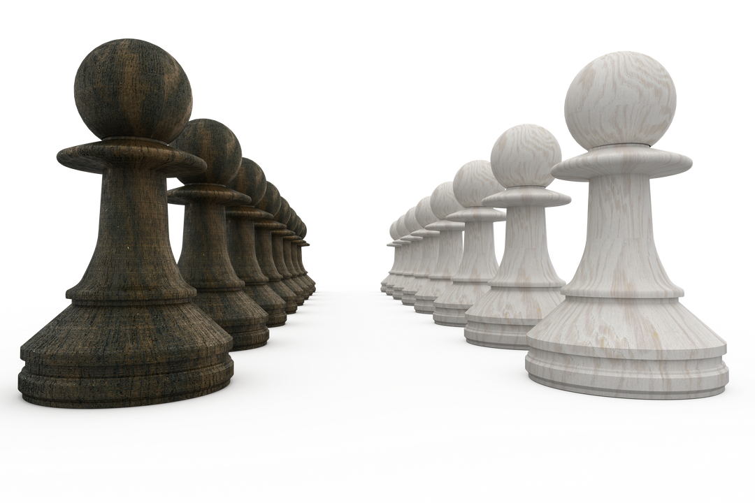 Transparent Chess Pawns Facing Off in Confrontation - Download Free Stock Images Pikwizard.com