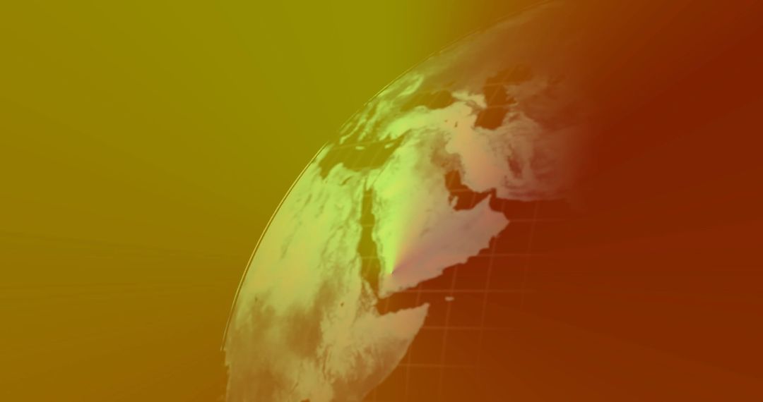 Futuristic Globe with Digital Connections on Gradient Background