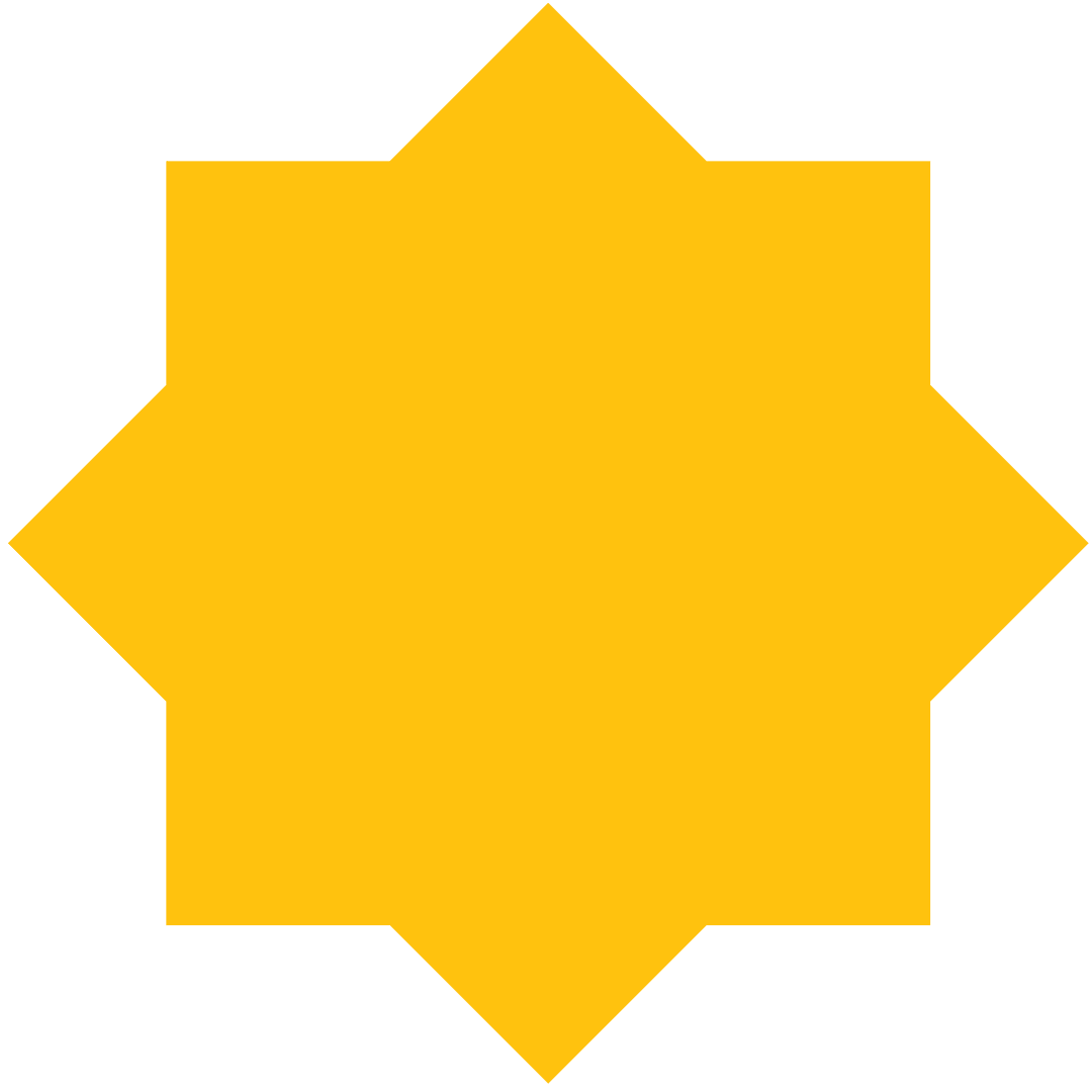Yellow Geometric Star with Transparent Background