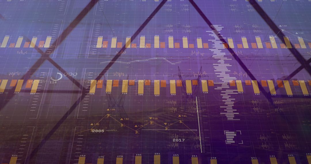 Global Financial Data Overlay on Power Grid and Scenic Horizon
