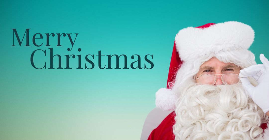 Cheerful Santa Claus Wishing Merry Christmas on Festive Background - Download Free Stock Templates Pikwizard.com