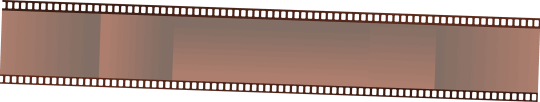 Flat Twisting Vintage Film Strip on Transparent Background