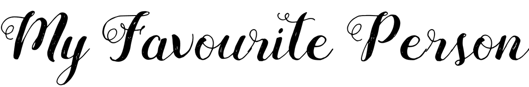 Transparent Favorite Person Text with Heart Design