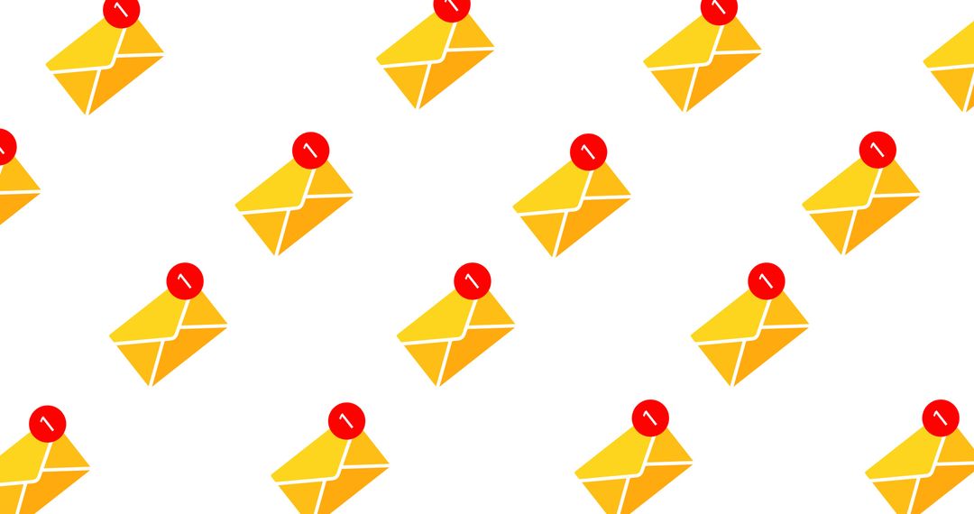Email Envelopes with New Notification Icons on White Background - Free Images, Stock Photos and Pictures on Pikwizard.com