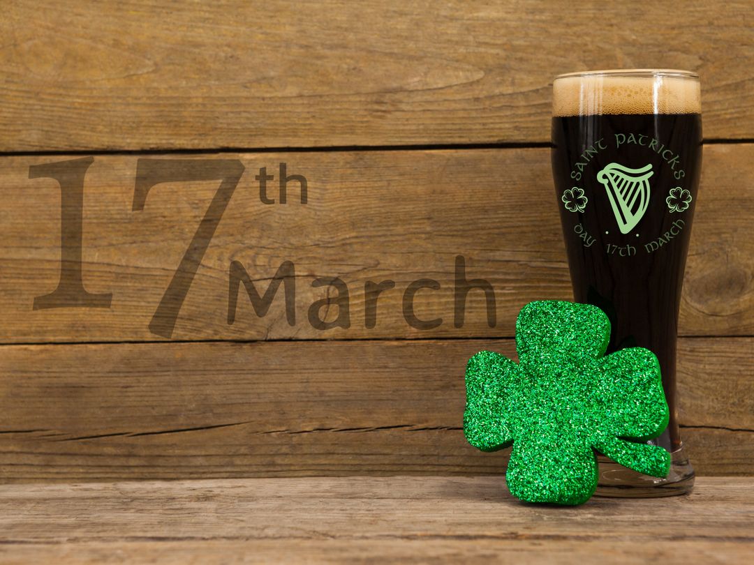 St. Patrick's Day Celebrations with Beer and Shamrock