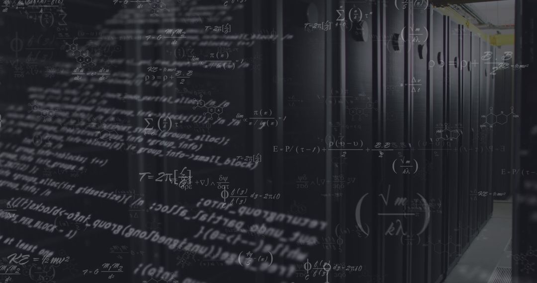 Mathematical Formulas Against Dark Server Room