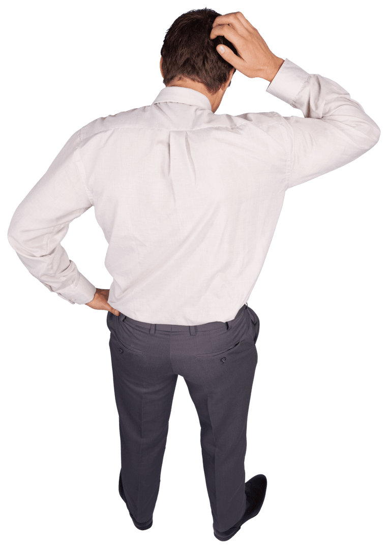 Businessman Scratching Head Thinking Business Problem Resolution