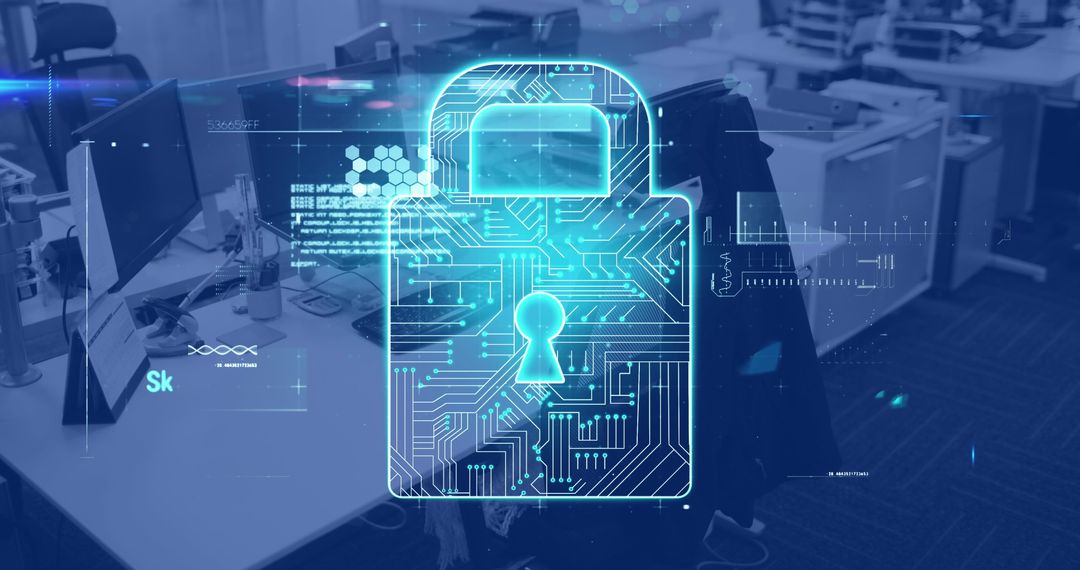 Digital Security Concept in Modern Office Environment