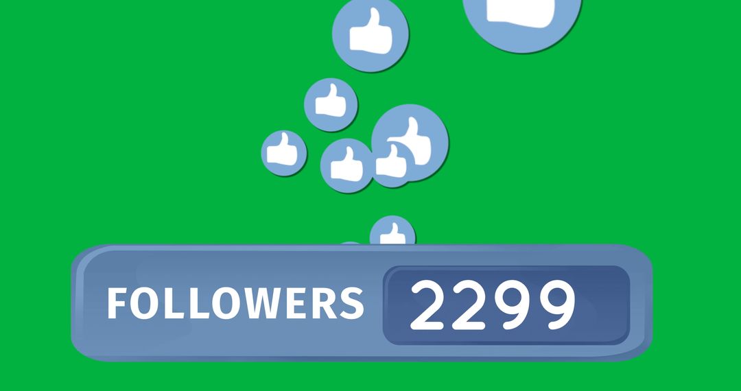 Social Media Growth Concept with Likes and Followers