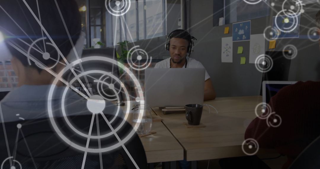 Digital Connectivity Concept in Modern Office Environment