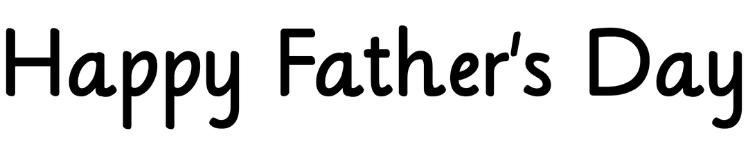 Happy Father's Day Text Transparent Greeting Vector Art