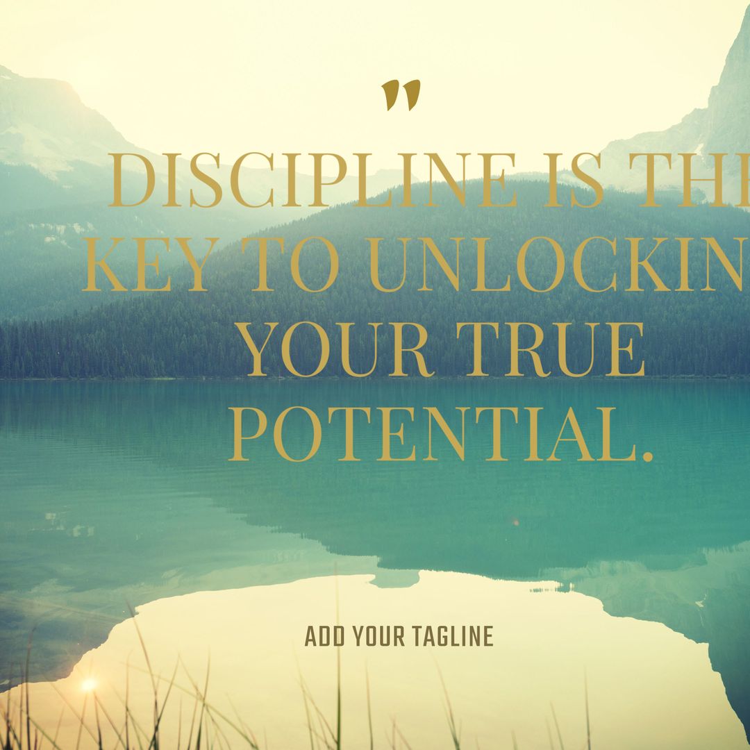 Inspirational Quote on Lake With Scenic Mountain View