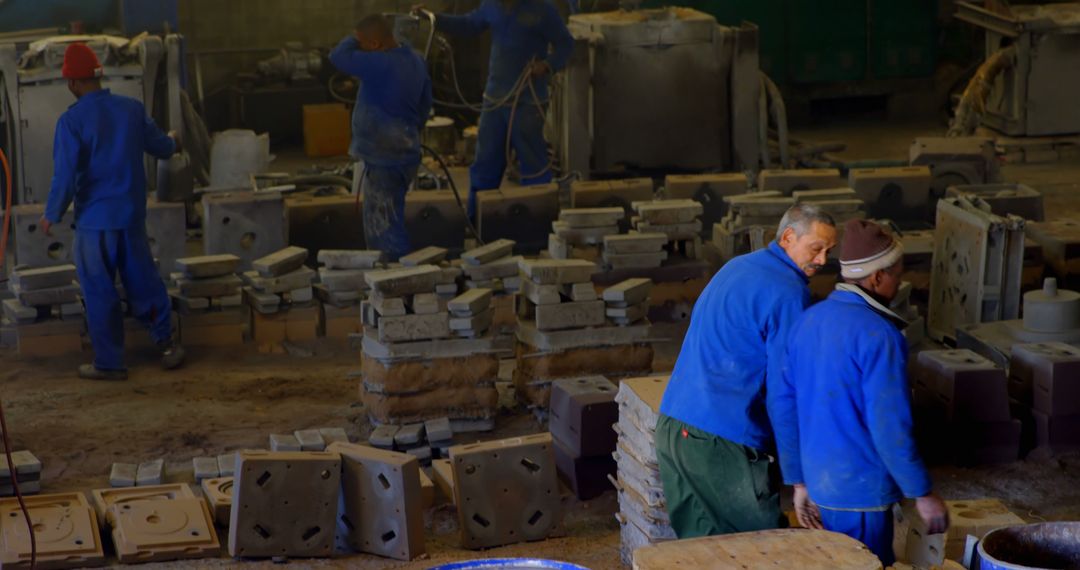 Skilled Workers in Industrial Foundry Setting - Free Images, Stock Photos and Pictures on Pikwizard.com