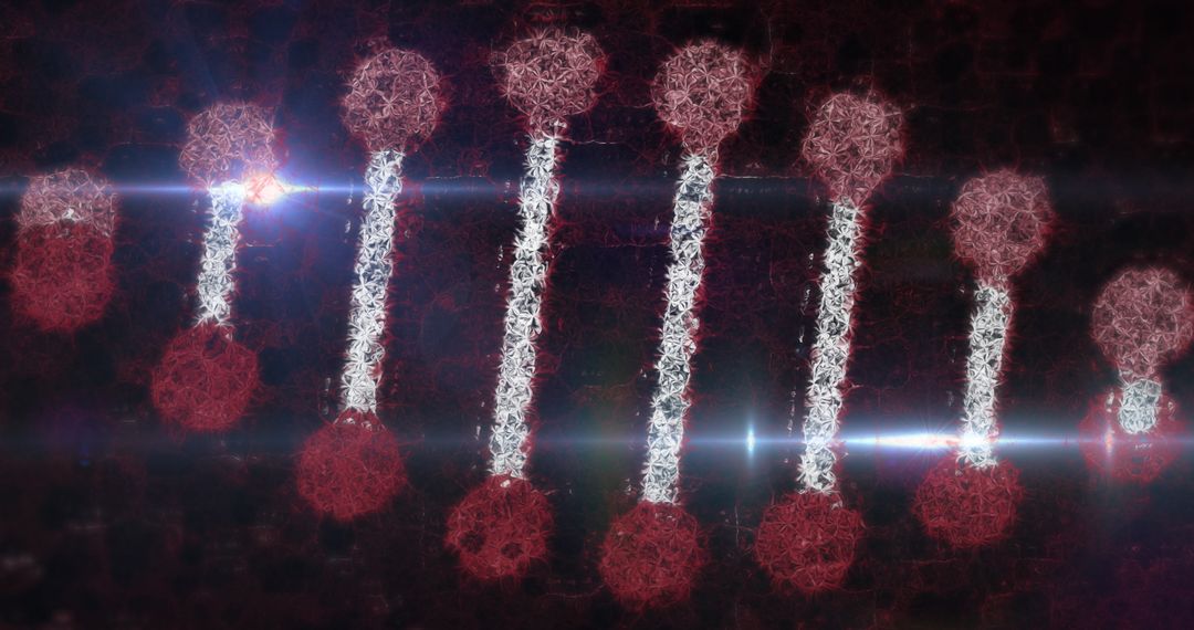 Futuristic Digital Rods Display in Abstract Sci-Fi Design