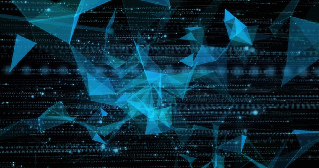 Futuristic Digital Interface with Abstract Geometric Shapes